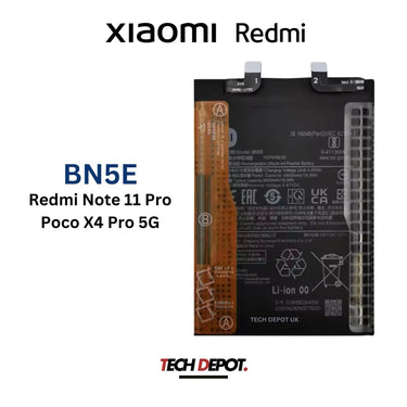 Xiaomi Redmi Note 11 Pro, Poco X4 Pro 5G Battery Replacement BN5E -5000mAh